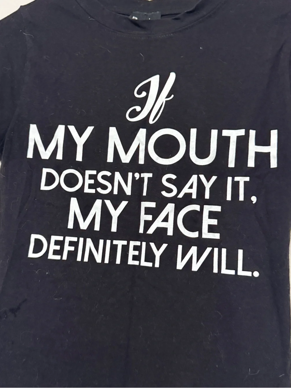 Popular Sports Graphic T-Shirt Women’s Black Crew Neck Funny Quote Tee